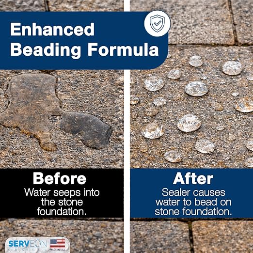 Natural Stone & Patio Sealer Waterproofer 1 Gal | Outdoor Indoor Natural Stone - Image 4
