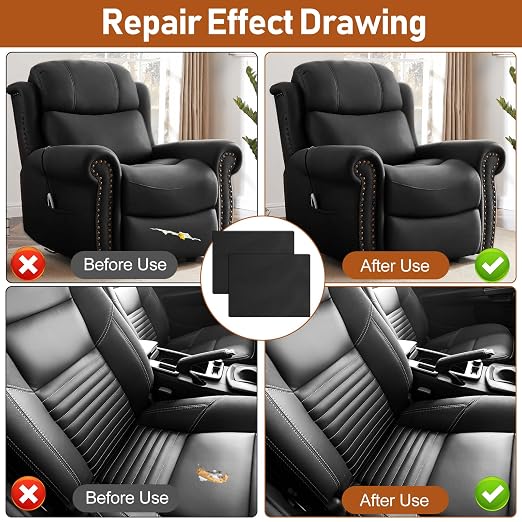 Leather Repair Patch 8x11 inch 2 Pcs, Self Adhesive Vinyl Repair Patch Kit - Image 5