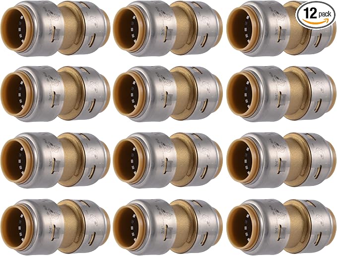 SharkBite Max Coupling, Push to Connect Brass Plumbing Fitting, PEX Pipe by SharkBite