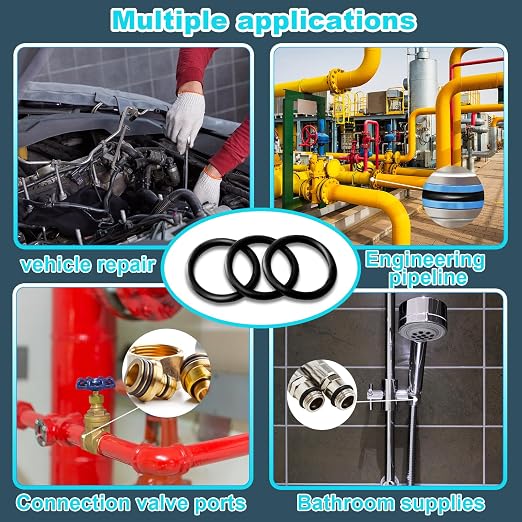 KEZE 1200 Pcs 24 Size Universal Rubber O-Ring Assortment Kit - Image 6