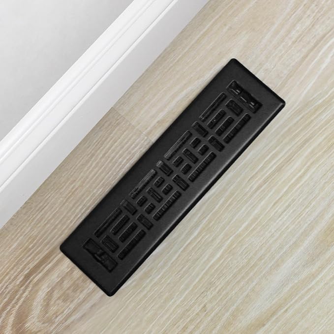 Decor Grates AJH212-BLK Oriental Floor Register, Textured Black - Image 8