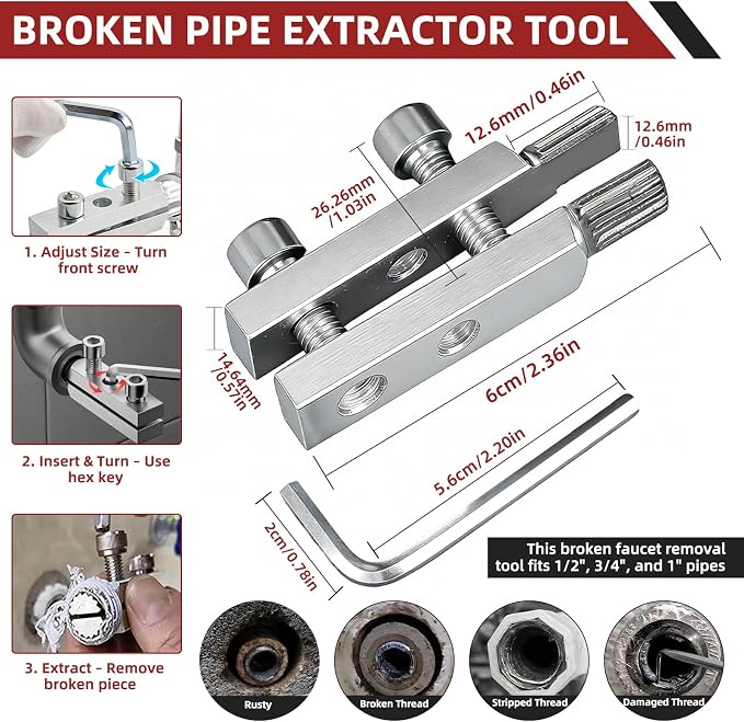 GPANDAG 40PCS Plumbing Tool and Faucet Wrench Set, Universal Sink Wrench | - Image 8