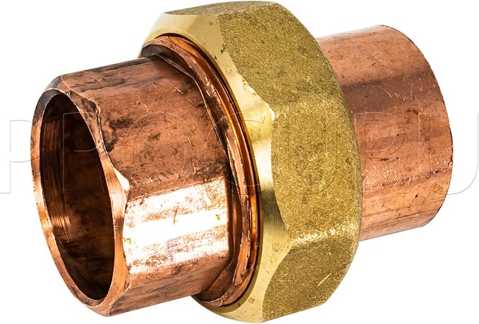 1-Pack 2-Inch Copper Union CxC Sweat Connection, Made in USA, Certified Safe by PROCURU