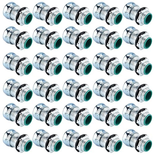 1/2 Inch EMT Raintight Compression Connector, Zinc Plated Steel Electrical by Patioer