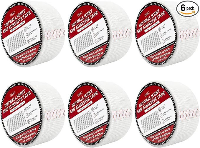 NEZUIBAN 6Pcs - Drywall Joint Tape, Fiberglass Mesh Tape by NEZUIBAN