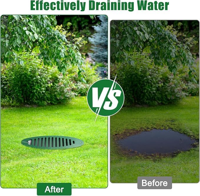 4” Angled Slope Drainage Pipe, Yard Drain Emitter Drainage Grate | 2P, - Image 7