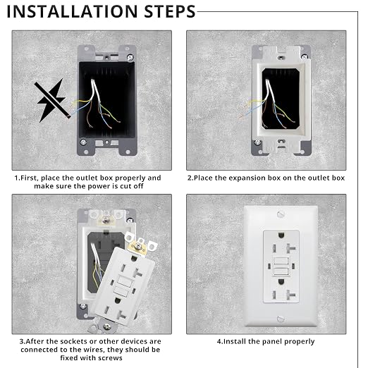 4-Gang Nonmetallic Outlet Box Extender, ETL Listed, 12 Pack | ETL Listed - Image 4