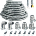 eflyefly 1/2 Flexible Metal Electrical Conduit Kit，25 Feet of 1/2-inch Flexible by Unknown