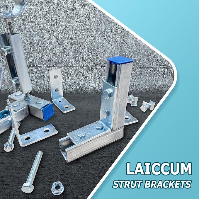 8Pcs 4 Hole 90 Degree Bracket for 1 5/8 Strut Channel, Heavy Duty L Brackets - Image 6