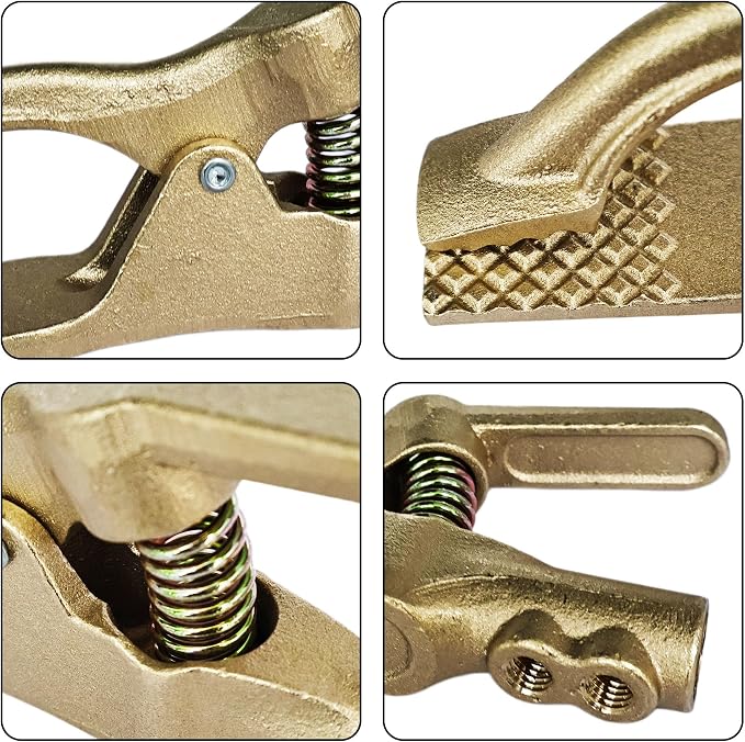 500-Amp Welding Ground Clamp, Heavy-Duty Brass Earth Clamp - Image 6