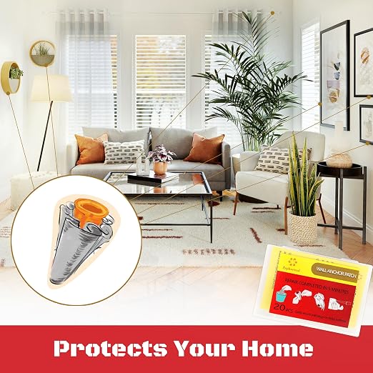 Drywall Anchor Repair Kit, Loose Wall Anchor Fix Patches, Only Wet Can Fix Wall - Image 5