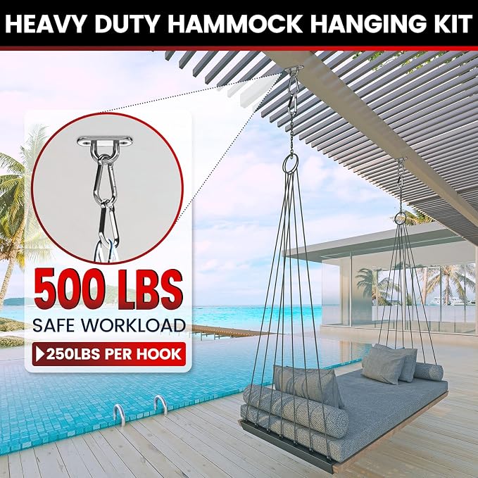 304 Stainless Steel Pad Eye Snap Hook, M5 Ceiling Hook 500Lb, Yoga Gym Equipment - Image 2