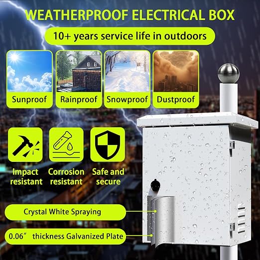 Metal Nema Enclosure with Fan Vented, Mount Track Electrical Box 16X20X12 | - Image 3