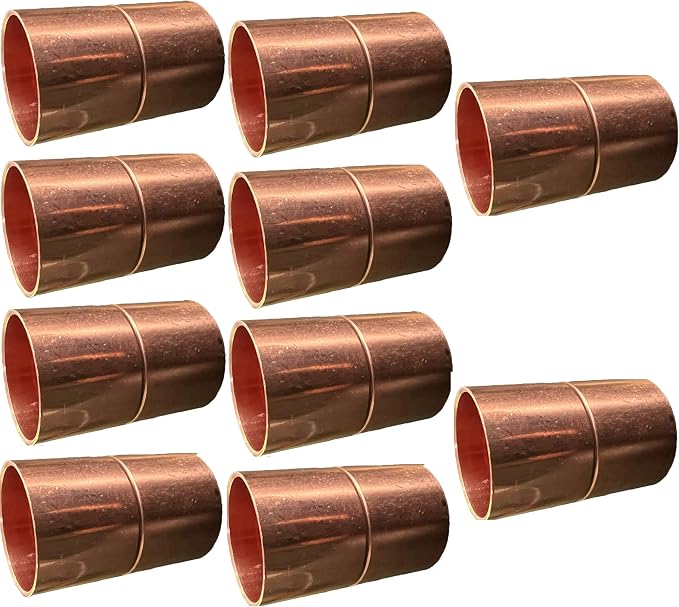 EZ-FLUID 1-1/4" C X C LF Copper Couplings Pressure Fitting by EZ-FLUIDPlumbingProducts
