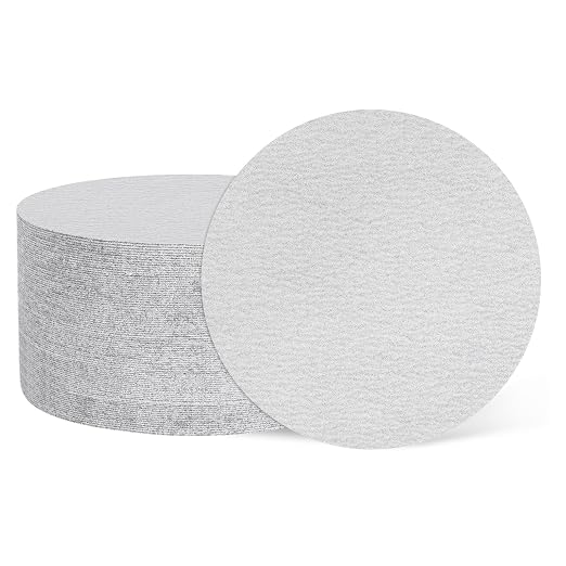 HARFINGTON 100 Pcs 6 Inch Sanding Disc 150 Grit White Aluminum Oxide | Hook and by HARFINGTON