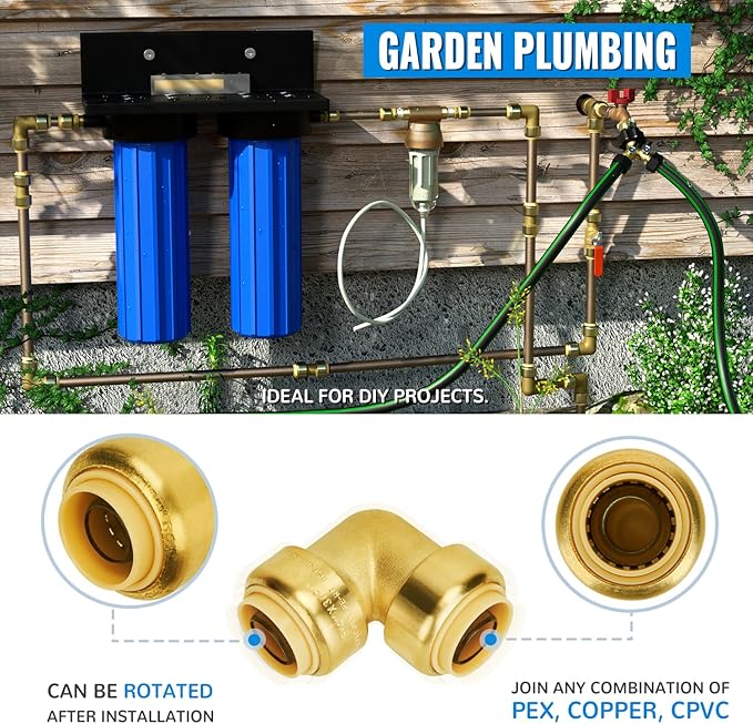3/4 Inch 90-Degree Elbow, Push-to-Connect Pipe Fittings, Push-Fit Fittings - Image 4