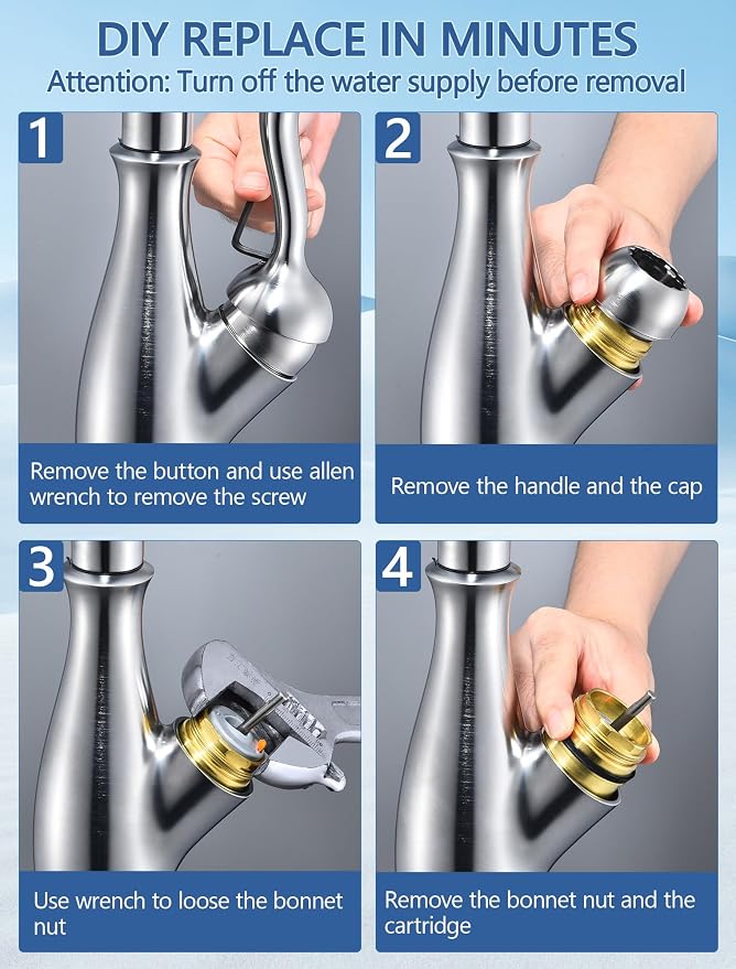Faucet Cartridge Replacement Compatible - Image 3