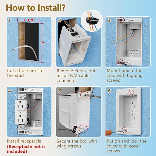 DVFR1W-1 Recessed Outlet Box, Recessed Electrical Box - Image 7