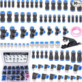80 Pcs Quick Connect Air Line Fittings Kit Pneumatic Air Fittings | 1/8" 1/4" by XaXmTee