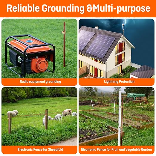 8ft Ground Rod Kit 5/8” Clad Copper Grounding Rod - Image 7
