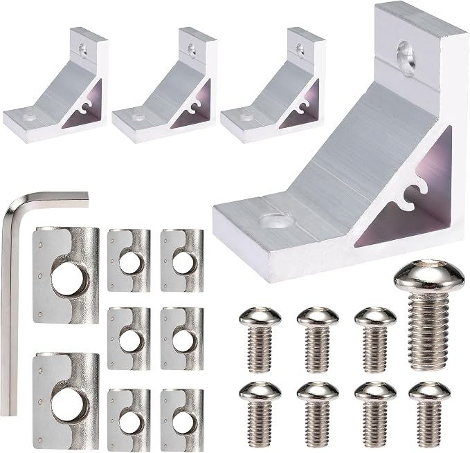 BELLA BAYS 4Sets 4040 Aluminum Extrusion Connector Heavy Corner Bracket Strong by BELLABAYS