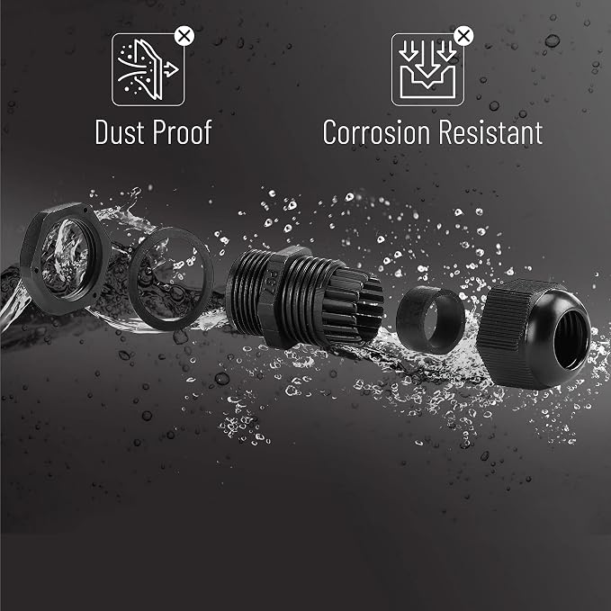 Bates- Nylon Cable Gland, 3-16 mm Cable Gland Connectors, Waterproof Cable - Image 4