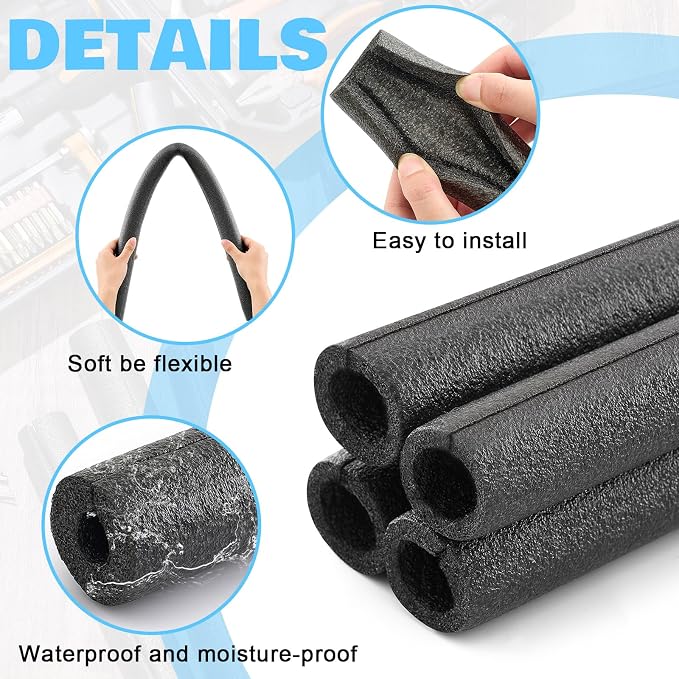12 Pcs 1 Feet Pipe Insulation Foam Tube Pool Noodles Insulating Water Pipe Swim - Image 4