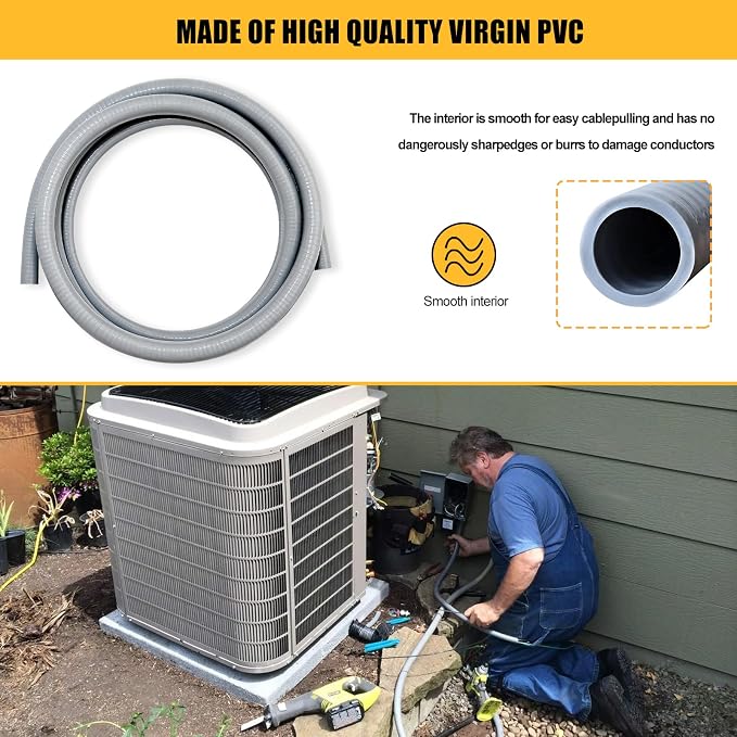 1 inch 6 Foot Liquid-Tight Conduit Kit, Flexible Non Metallic Electrical - Image 4