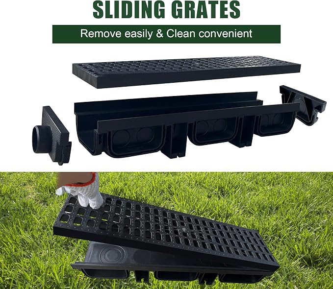 2 Pack 19.7x5.5x3.7 in. A15 Channel Drain - Image 5