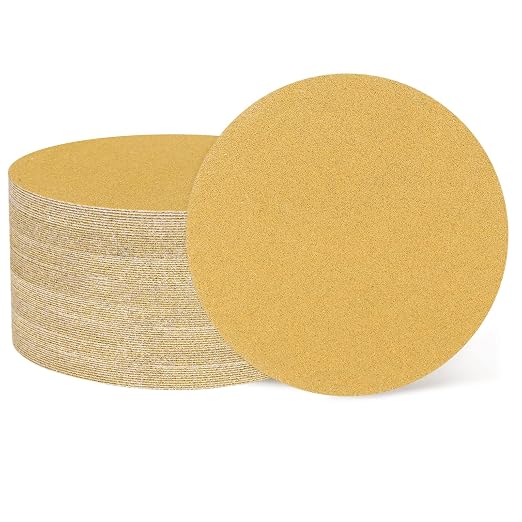 HARFINGTON 50 Pcs 3 Inch Sanding Discs 150 Grit Yellow Aluminum Oxide | Hook by HARFINGTON