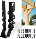 20 Pcs Black 2x10 Joist Hanger, LU210 18 Gauge Double Shear Face Mount Joist by Chenteel