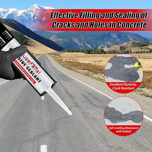6 Pack Concrete Crack Filler, Self-Leveling Cement Crack Filler Waterproof - Image 3