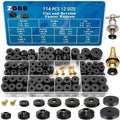 ZDBB 106 pcs Flat and Beveled Faucet Washers and Brass Bibb Screws Assortment by ZDBB