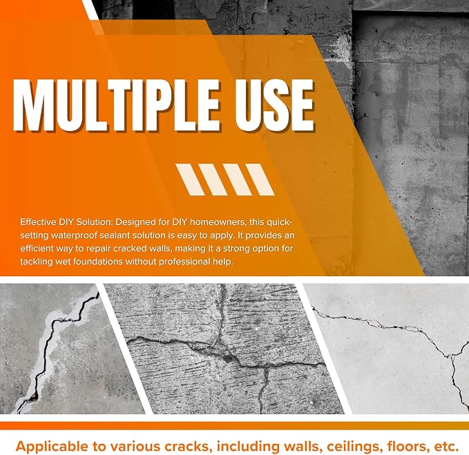 Concrete Foundation Crack Repair Kit, - Image 5