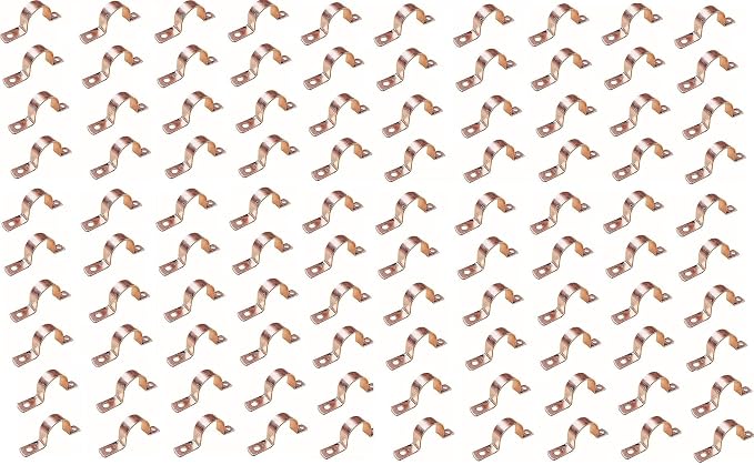 EZ-FLUID 1-1/4" Genuine Real Copper Pipe Strap Clamp Hanger by EZ-FLUIDPlumbingProducts