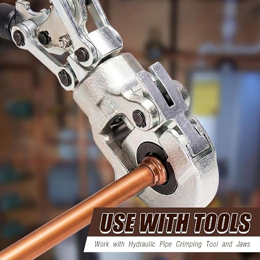 Therwen 5 Pcs 1 Inch Copper Pipe Press Fittings, 90 Degree Elbow Coupling Zero - Image 4