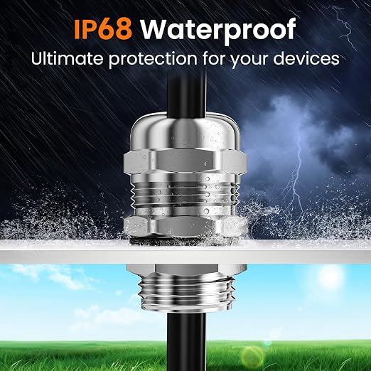 QILIPSU 2pcs 3/4" NPT 304 Stainless Steel Cable Gland Waterproof IP68 Metal - Image 7