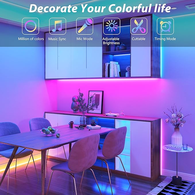 GANZQH 200FT RGB Led Lights for Bedroom - Image 2