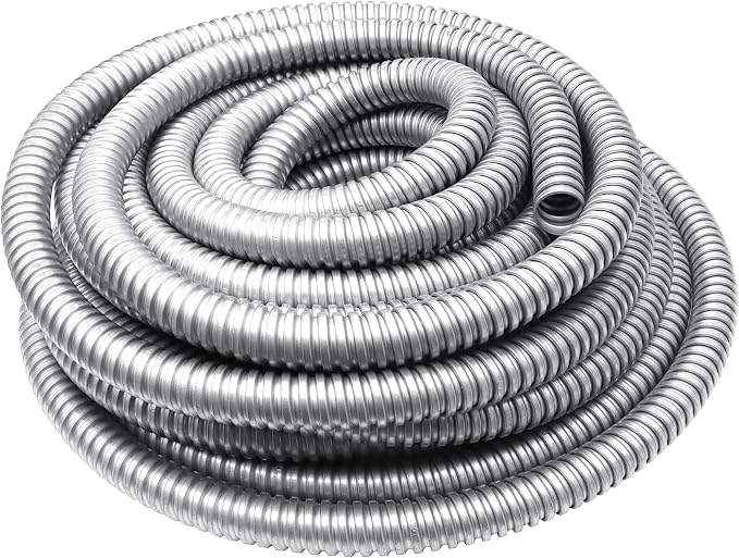 3/4 Inch Flexible Reduced Wall Electrical Conduit, 25 Ft Iron Galvanized Cable - Image 2