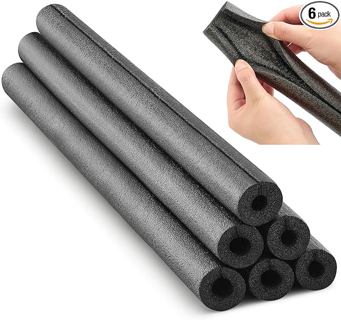 6 Pcs 2 Feet Foam Pipe Insulation Foam Tube Insulating Water Pipe Pool Swim by Amylove