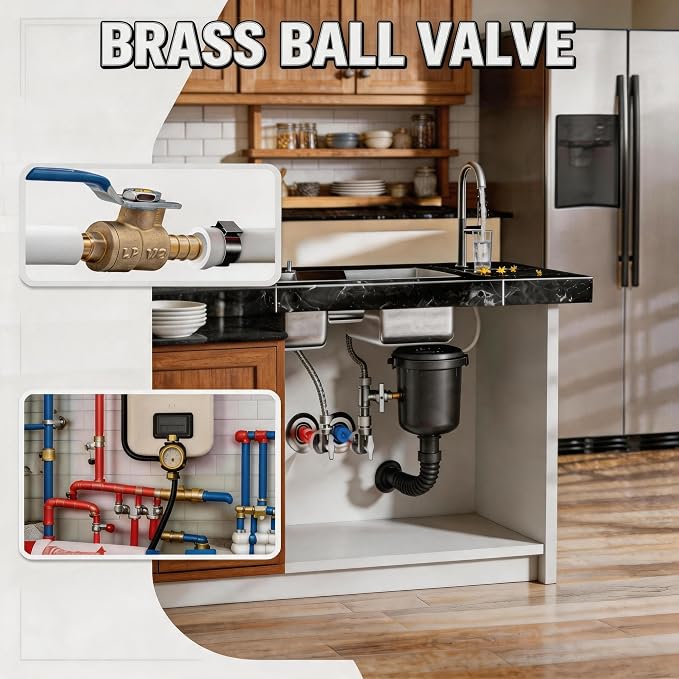 ‌VANCOCO 3/4" PEX Ball Valve 4-Pack - Image 9