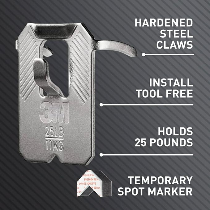 3M CLAW 25 lb. Drywall Picture Hanger - Image 5