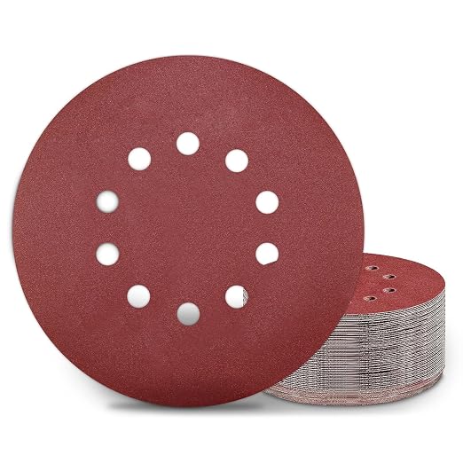 9 Inch 10 Holes Sanding Disc 240 Grit Drywall Sandpaper 30PCS by Awutzut