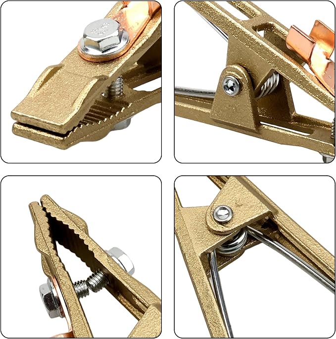 260-Amp Welding Ground Clamp, Brass A-shape Earth Clamp - Image 5