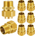 Frienda 8 Pack 3/4'' NPT Brass Pipe Fittings CSST Male NPT Pipe Fitting Male by Frienda