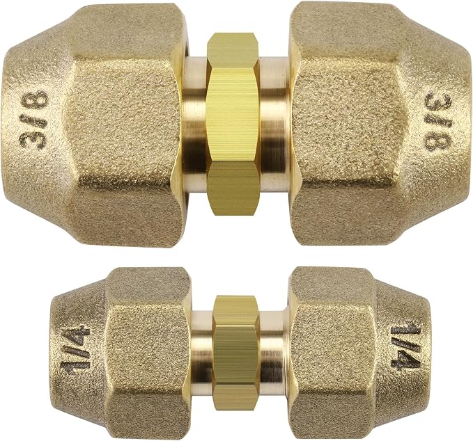 2-Pack 1/4 and 3/8 Inch AC Copper Pipe Extension Connectors | Includes 2 union - Image 7