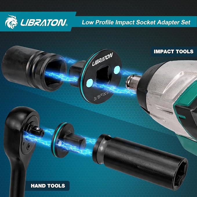 LIBRATON Low Profile Impact Socket Adapter Set - Image 4