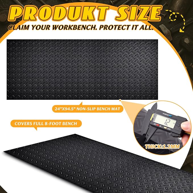 Leinuosen Extra-Long Workbench Mat 24" x 94.5", Scratch-Resistant PVC Work - Image 2
