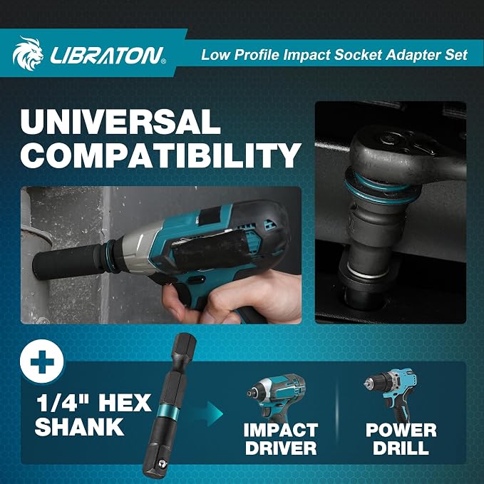 LIBRATON Low Profile Impact Socket Adapter Set - Image 8
