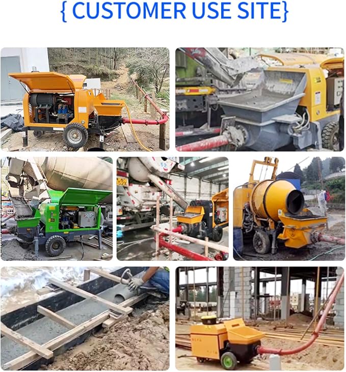 Small Mobile Concrete Pump Portable Hydraulic Cement Line Pump Machine | - Image 5